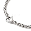 Tarnish Resistant 304 Stainless Steel Wheat Chain Bracelets BJEW-M187-12-F-4