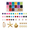 Cheriswelry Flat Round Brass Spacer Beads KK-CW0001-03G-1