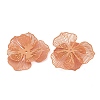 Spray Painted Iron Bead Caps IFIN-Z004-02D-2