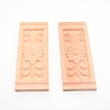 Natural Solid Wood Carved Onlay Applique Craft WOOD-WH0101-66-1