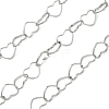 304 Stainless Steel Heart Link Chains CHS-P024-08P-1