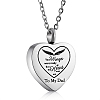 Stainless Steel Heart Urn Ashes Pendant Necklace NJEW-SZ0001-60I-1