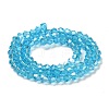 Transparent Electroplate Glass Beads Strands EGLA-A039-T6mm-B19-2