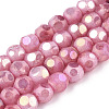 Opaque Frosted Glass Beads Strands EGLA-N006-076G-1