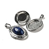 Natural Lapis Lazuli Locket Pendants G-C104-04C-P-2