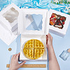 Rectangle Paper Biscuit Boxes with Clear Window CON-WH0107-03-3