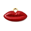 304 Stainless Steel Enamel Pendants STAS-P427-01G-1