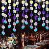 Irridescent PVC Glitter Circle Dots Garland LS-HJEW-WH0036-37-5