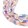 AB Color Plated Transparent Electroplate Beads Strands EGLA-H104-05C-3