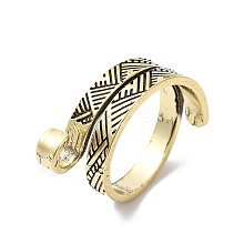 Alloy Wrapped Cuff Ring RJEW-G286-01AB