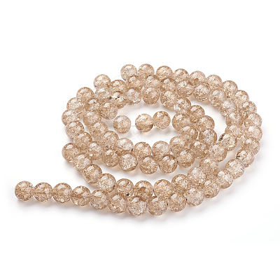 Crackle Glass Beads Strands CCG-Q001-10mm-07-1