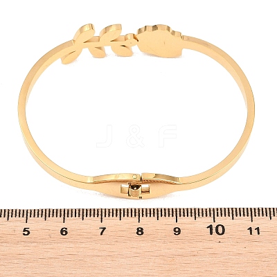 304 Stainless Steel Micro Pave Rhinestone Hinged Bangles for Women BJEW-E113-03G-1