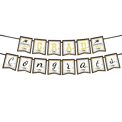 Word Congrats Grad Paper Hanging Flag Banner TH-FZC1645-01-1