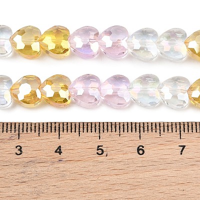 Electroplate Transparent Glass Beads Strands GL-CBADAFE-01A-1