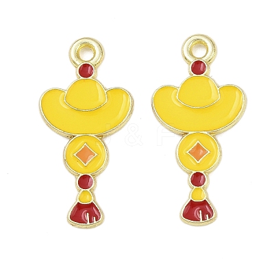 New Year's Day Alloy Enamel Pendants FIND-I067-03G-01-1