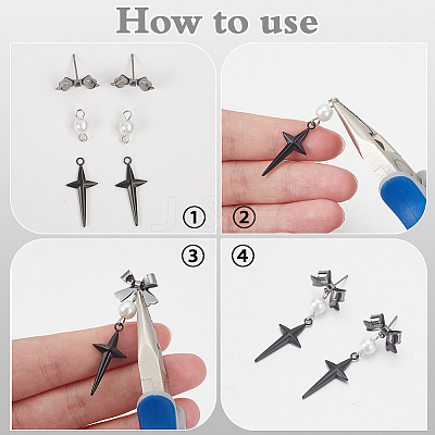 12Pcs Brass Stud Earring Findings KK-ME0002-61-1