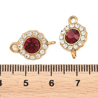304 Stainless Steel Rhinestone Connector Charms STAS-G398-30G-03-1