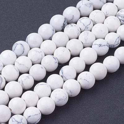 Synthetic Howlite Beads Strands G-E110-6mm-5-1