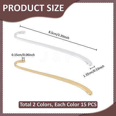 30Pcs 2 Colors Tibetan Style Alloy Bookmarks AJEW-UN0003-28-1