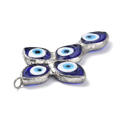 Handmade Evil Eye Lampwork Pendants LAMP-C009-04-1