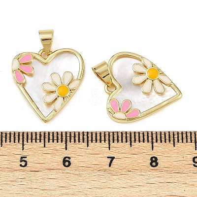 Brass Enamel Pendants X-KK-S526-52G-1