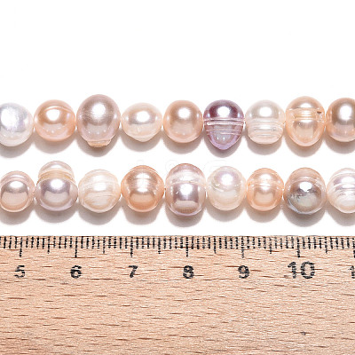 Natural Cultured Freshwater Pearl Beads Strands PEAR-N013-07O-01-1
