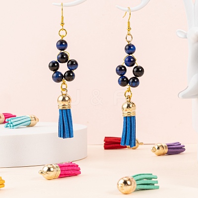 100Pcs 10 Colors Faux Suede Tassel Pendant Decorations FIND-LS0001-06LG-1