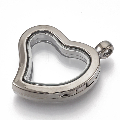 Alloy Magnetic Locket Pendants PALLOY-T052-13-1