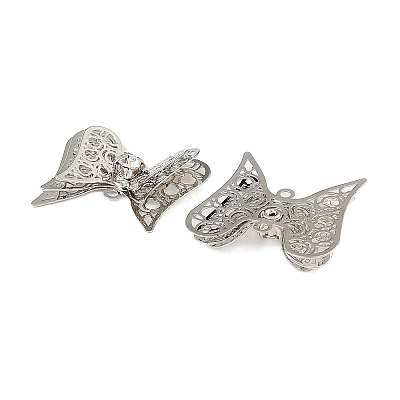 Brass Crystal Rhinestone Filigree Connector Charms RB-CBA890A-01P-1