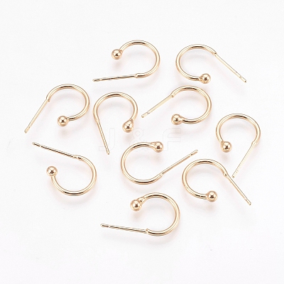 Brass Stud Earring Findings X-KK-T020-105G-1