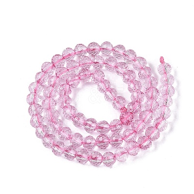 Dyed Transparent Crackle Glass Beads Strands GLAA-Q108-01A-A07-1