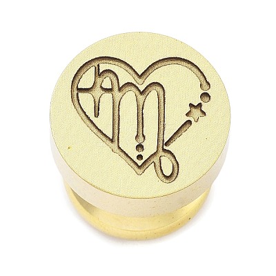 Constellation Golden Tone Wax Seal Brass Stamp Heads LS-STAM-P002-02G-02-1