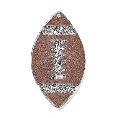 Transparent Resin Pendants RESI-M037-02B-1