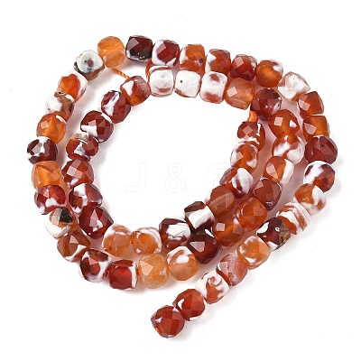 Natural Fire Crackle Agate Beads Strands G-H078-C49-6mm-01-1