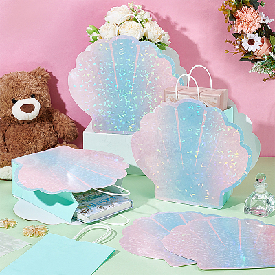 Holographic Paper Packing Bags with Handle CARB-WH0015-09-1