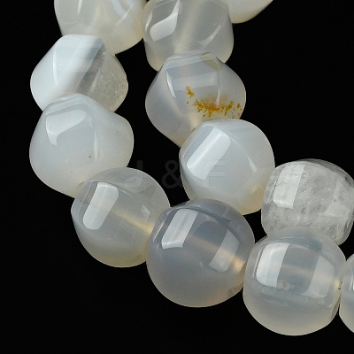 Natural White Agate Beads Strands G-H023-A19-01-1