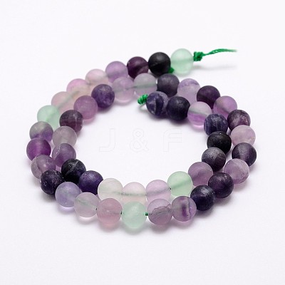 Natural Fluorite Bead Strands X-G-A163-06-8mm-1