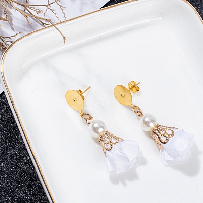 304 Stainless Steel Stud Earring Findings STAS-P210-44G-1