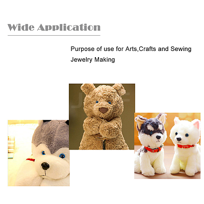 Craft Plastic Doll Eyes Stuffed Toy Eyes DIY-PH0026-18-1