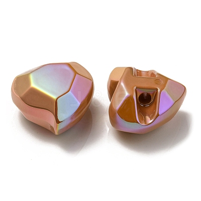 UV Plating Rainbow Iridescent Acrylic Beads OACR-P010-03B-1