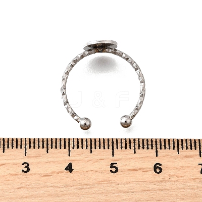 304 Stainless Steel Cuff Ring Components RJEW-H250-03C-P-1