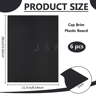 Cap Brim Plastic Board DIY-WH0591-246B-01-1