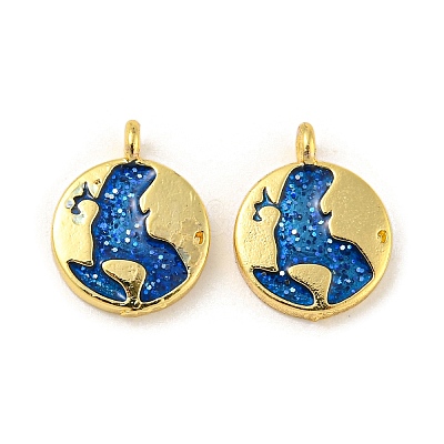 Rack Plating Brass Charms KK-R153-09G-1