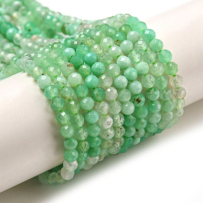 Natural Chrysoprase Beads Strands G-A097-A16-03-1