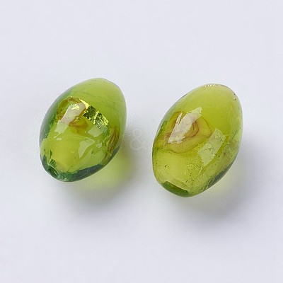 Handmade Silver Foil Lampwork Beads LAMP-J089-I-1