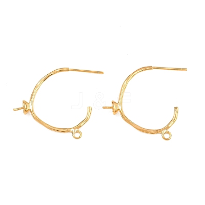 Brass Stud Earring Findings KK-CBA866A-11G-1