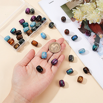 36Pcs 6 Colors Resin Beads RESI-CA0001-37-1