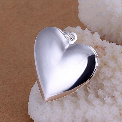 Brass Hollow Heart Diffuser Locket Pendants KK-BB11640-1