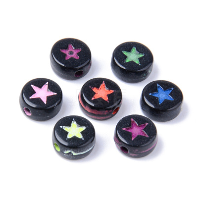Opaque Black Acrylic Beads MACR-S273-44-1