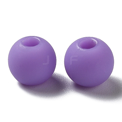 Frosted Opaque Acrylic Beads OACR-P019-01A-04-1
